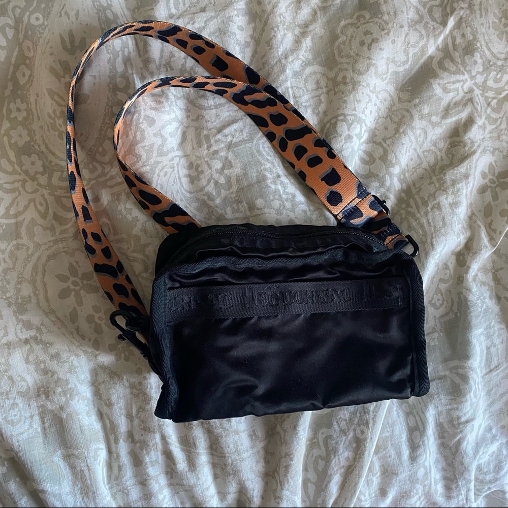 LeSportsac leopard strap cross body fanny pack